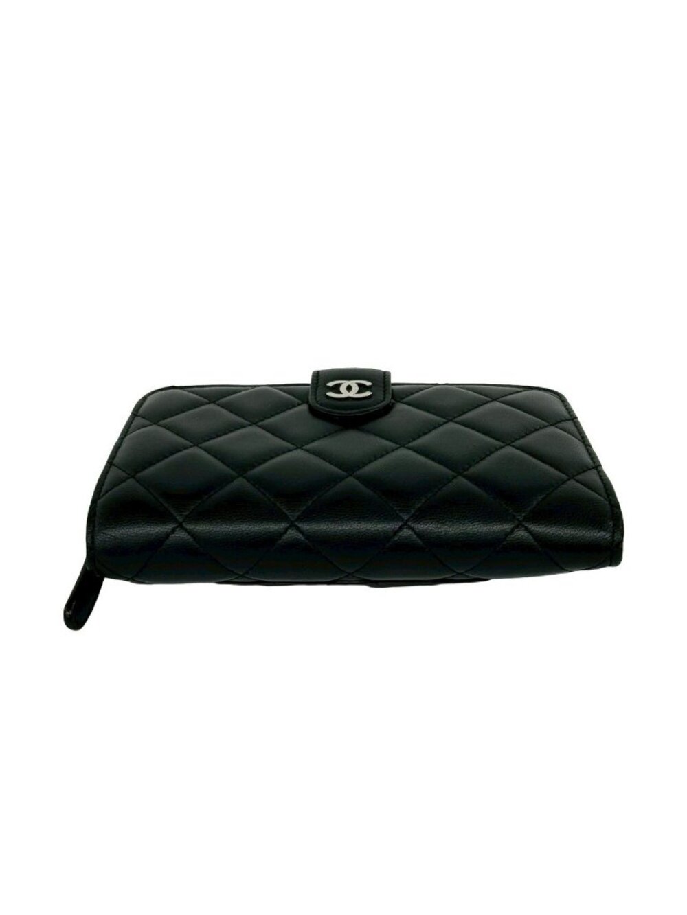 Chanel Card Seal Quilted CC Logo Lambskin Bifold Wallet Black - Picture 6 of 10
